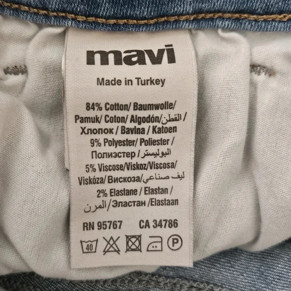 Mavi Jeans Co Emma Slim Boyfriend Light‎ Wash Denim Jeans Women's Size 28 32 - Picture 5 of 11